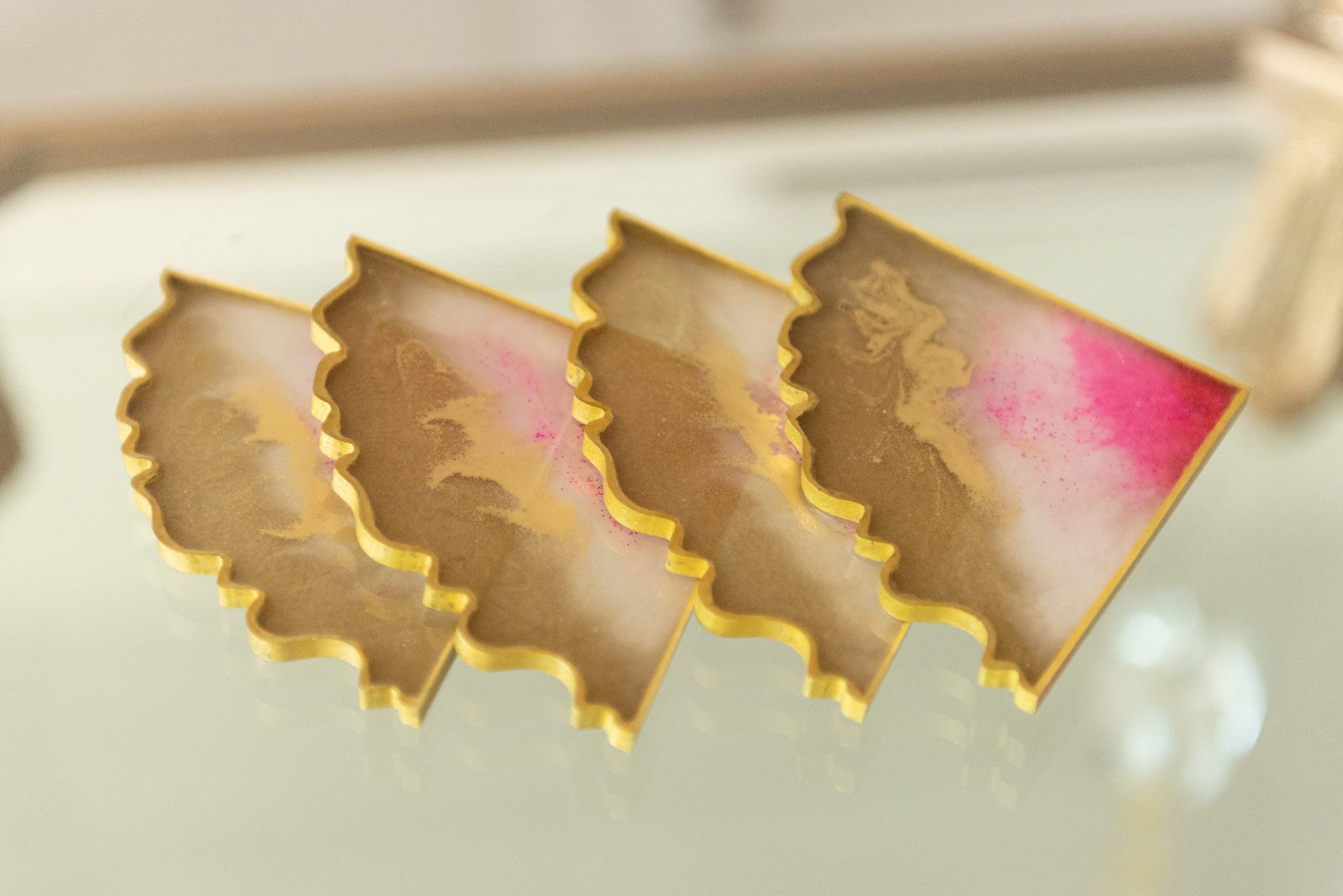 ΦΟΥΞΙΑ - ΧΡΥΣΟ ( 4 τεμάχια )