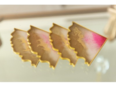 ΦΟΥΞΙΑ - ΧΡΥΣΟ ( 4 τεμάχια )