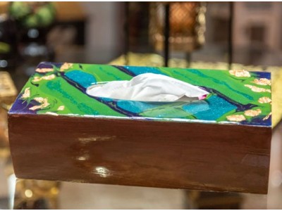 ΘΗΚΗ ΧΑΡΤΟΜΑΝΤΗΛΩΝ ΜΠΛΕ - ΠΡΑΣΙΝΟ Copper